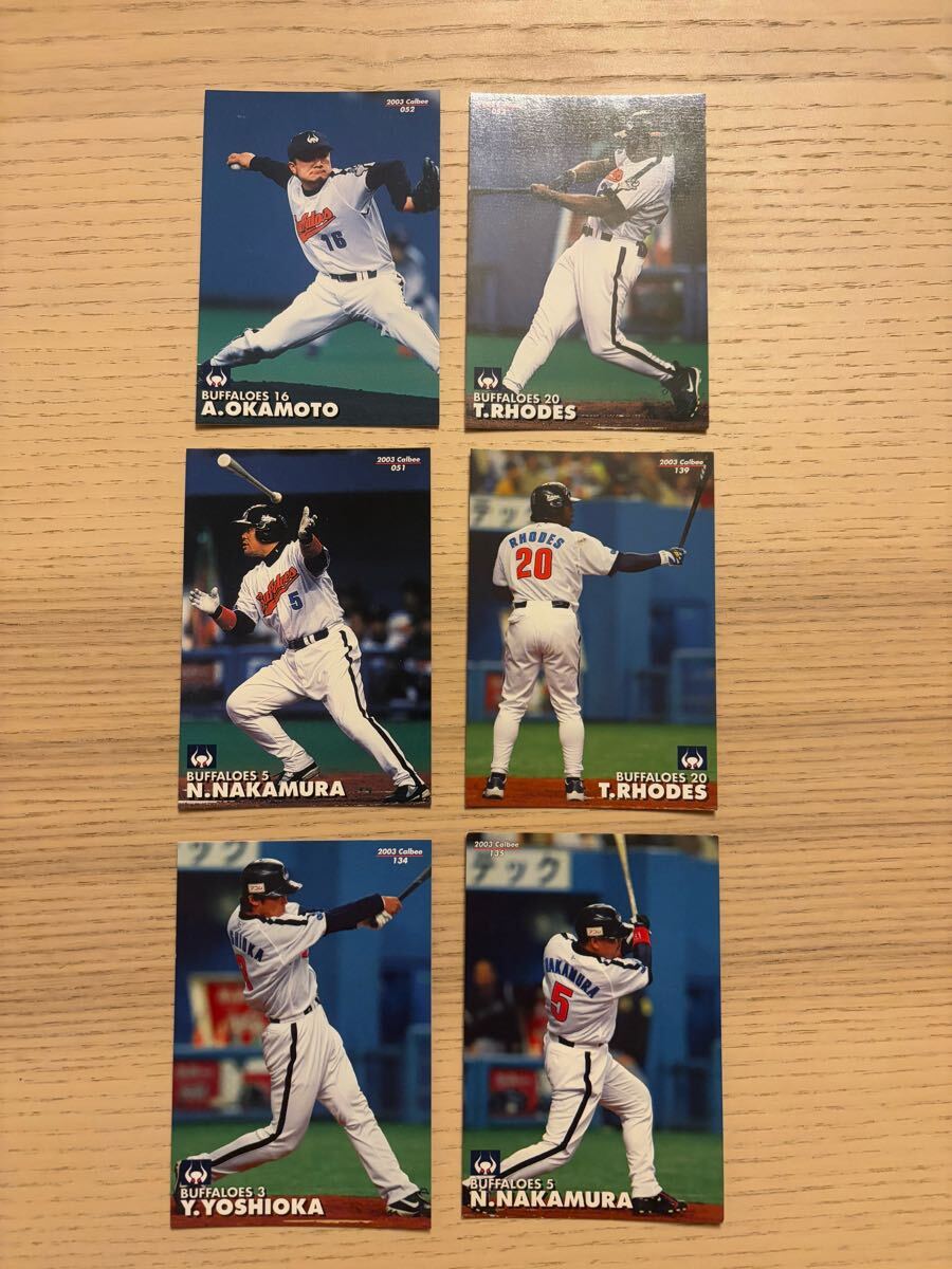  rose Nakamura Yoshioka Okamoto 2003 год близко металлический Buffaloes Professional Baseball chip s Calbee осмотр BBM epoch 1st бейсбол карта Orix 