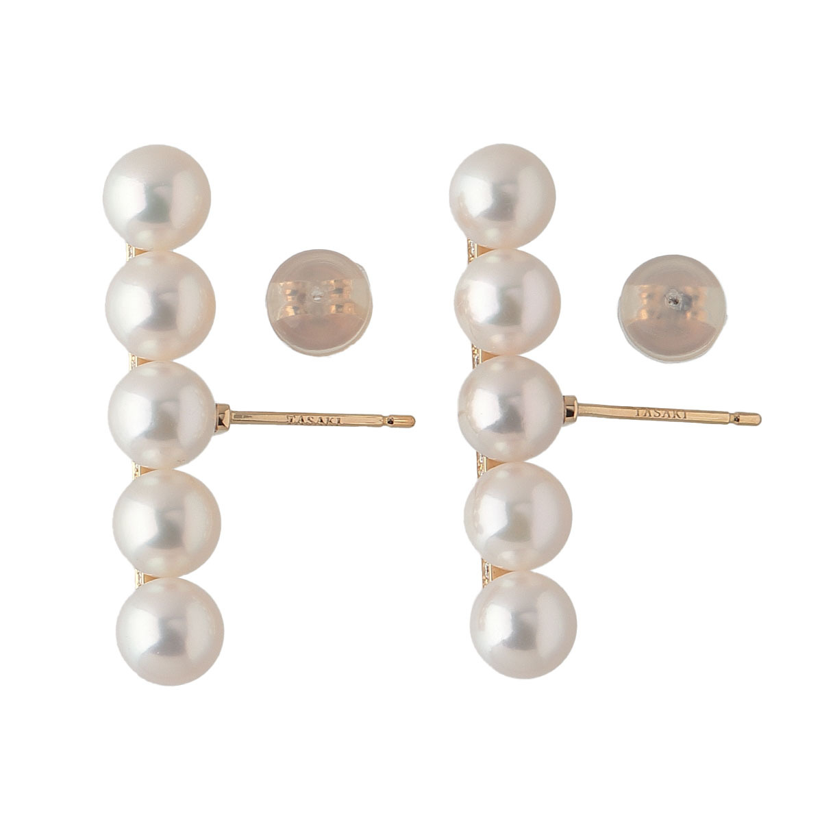 タサキ パール ダイヤ ピアス バランス プラス 5.7mm 0.08ct×2 タサキ パール ダイヤ ピアス バランス プラス 5.7mm 0.08ct×2