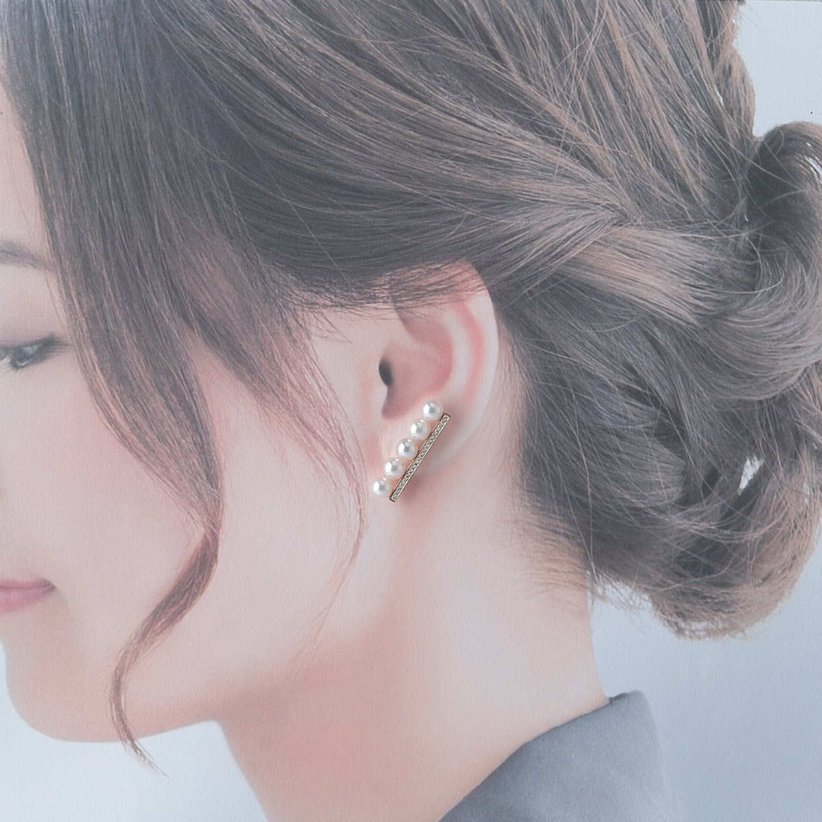 タサキ パール ダイヤ ピアス バランス プラス 5.7mm 0.08ct×2 タサキ パール ダイヤ ピアス バランス プラス 5.7mm 0.08ct×2