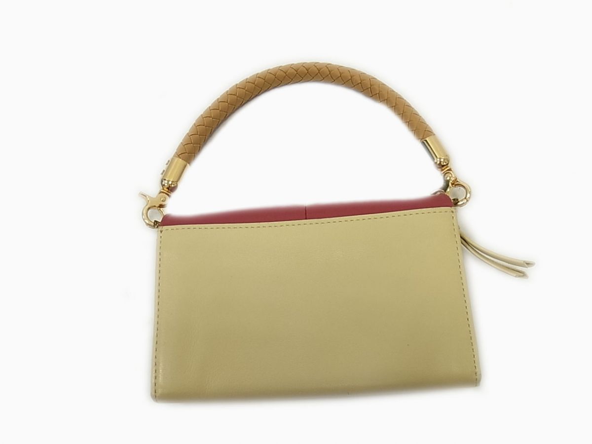 参考定価18,700円◇Sybilla シビラ パレッタシリーズ 二つ折り 長財布 スマホポーチ ストラップハンドル付き レディス_画像2