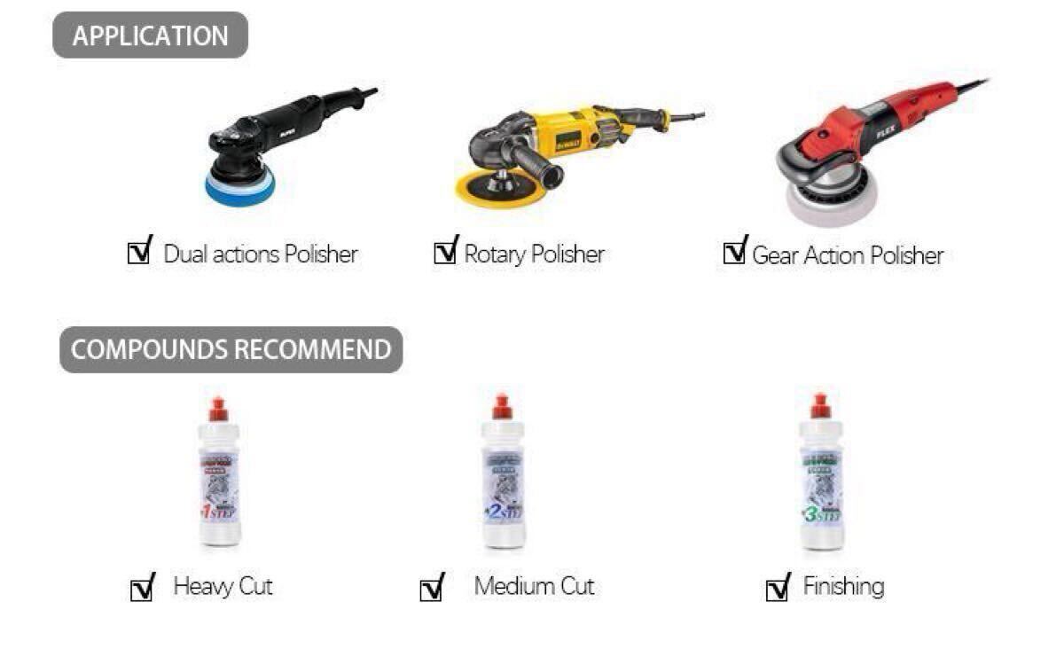 North wolf ノースウルフ 3インチ マイクロファイバー ワンステップ 初期研磨 中間研磨 ポリッシャー 磨き ルペス rupes 洗車 バフ 5_画像4