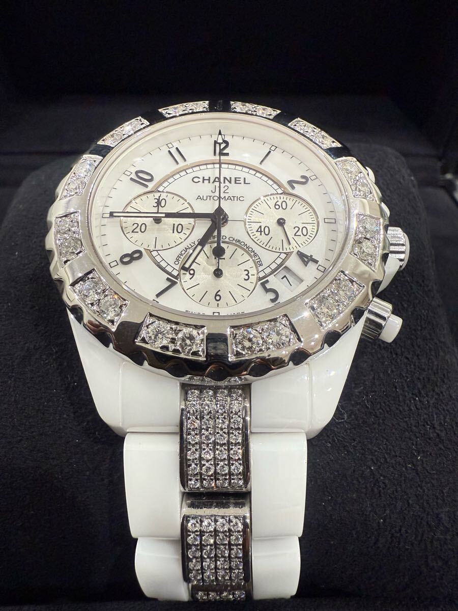 フルダイヤ H1007 CHANEL J12 41ミリクロノ 超高級メンズ腕時計 フルダイヤ H1007 CHANEL J12 41ミリクロノ 超高級メンズ腕時計