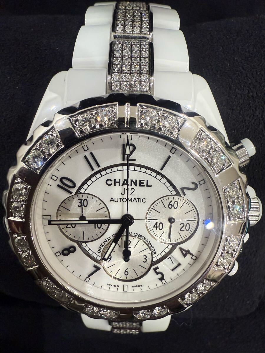 フルダイヤ H1007 CHANEL J12 41ミリクロノ 超高級メンズ腕時計 フルダイヤ H1007 CHANEL J12 41ミリクロノ 超高級メンズ腕時計