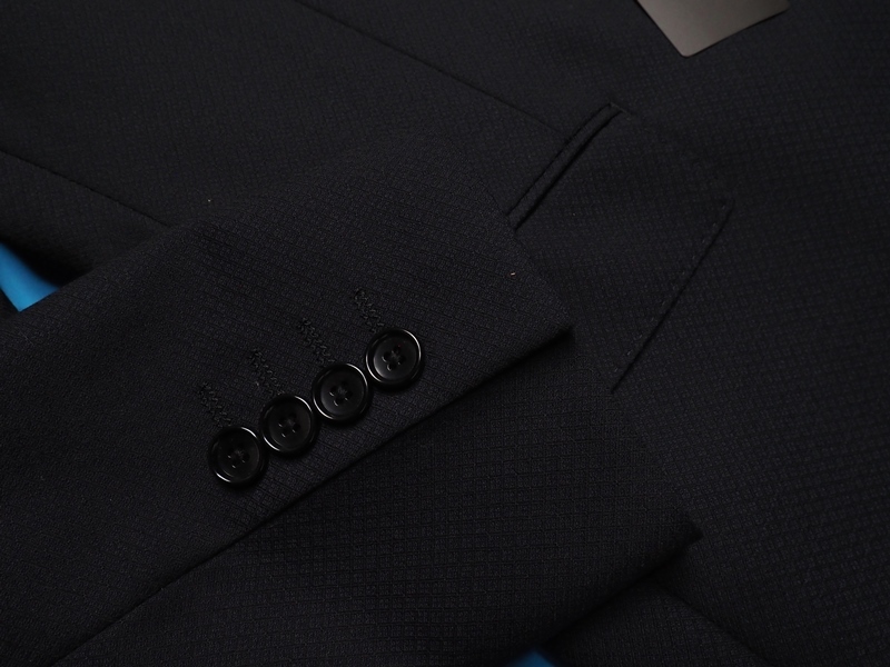 新品 STUDIO by DURBAN ダーバン 秋冬総裏 Super120'S 艶感ウール100% ジオメトリック柄 スーツY4濃紺(39) 0400282_画像5