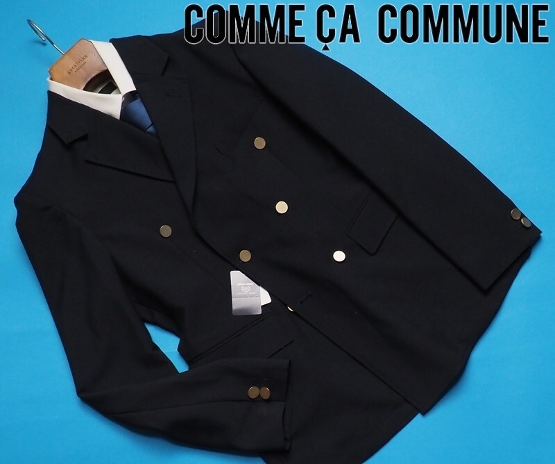  новый товар обычная цена 2.4 десять тысяч иен COMME CA COMMUNE Comme Ca ko Mu n metal .da bulb re ste do блейзер M темно-синий (09) 01JC06