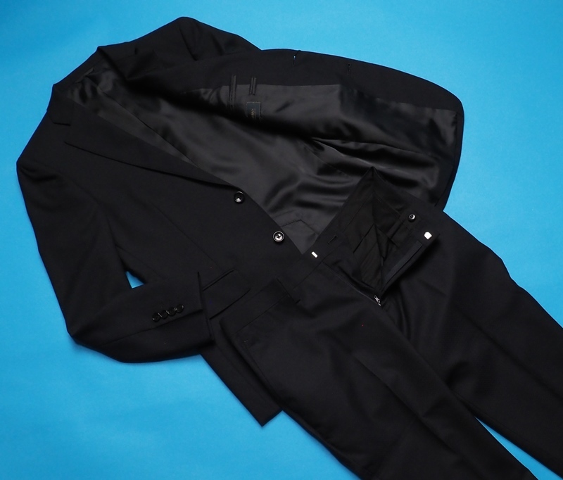 新品 STUDIO by DURBAN ダーバン 秋冬総裏 Super120'S 艶感ウール100% ジオメトリック柄 スーツY4濃紺(39) 0400282_画像2