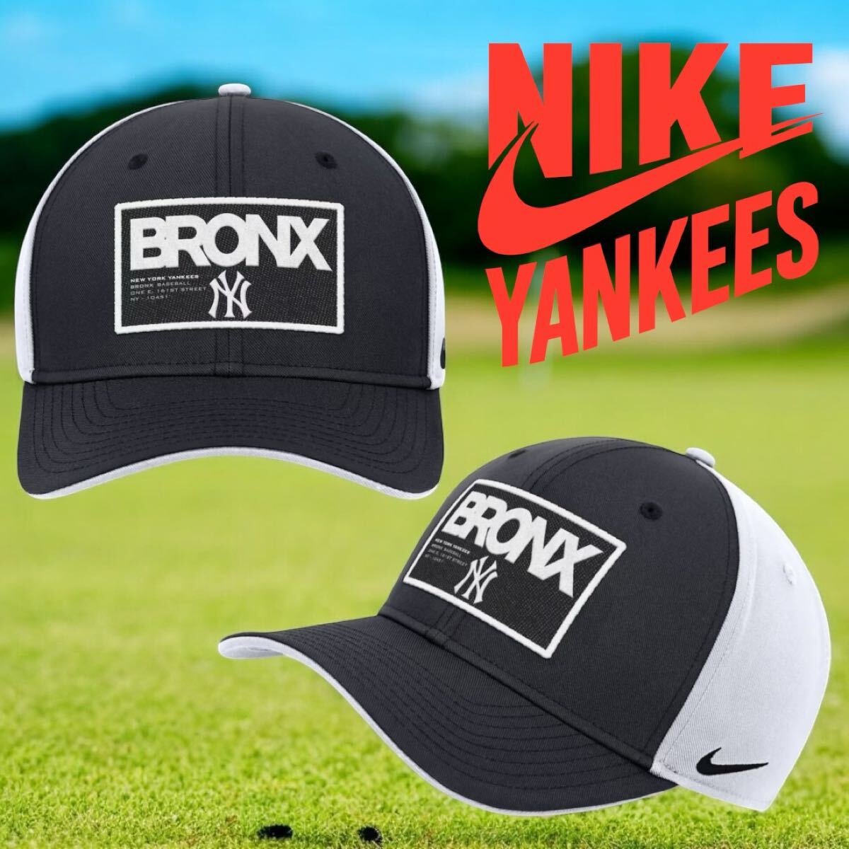 ゴルフにも使える萬能キャップ?ナイキ×ヤンキース新品NIKE classic99 日本未発売　ユニセックス帽子　おしゃれなゴルフウェア