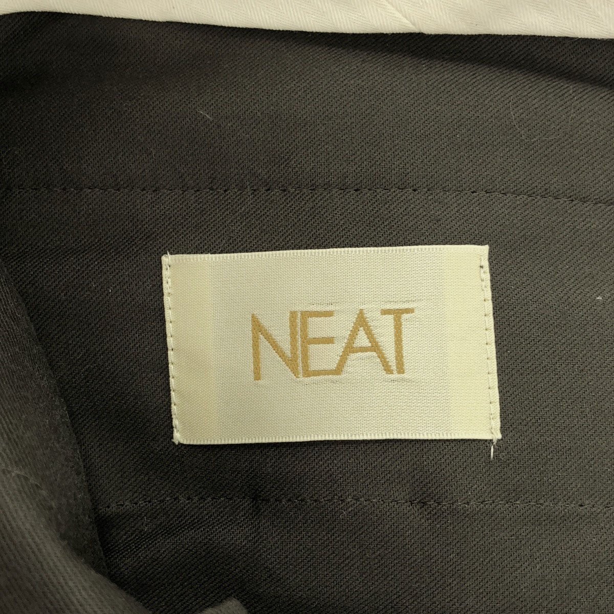 NEAT ニート ウール2タックスラックスパンツ ブラウン 44 ITOGAU8CVDXD