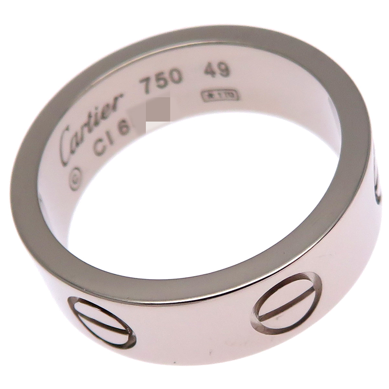 ［飯能本店］CARTIER カルティエ #49 ラブ B4084700 リング?指輪 750ホワイトゴールド 9號(hào) レディース DH86189