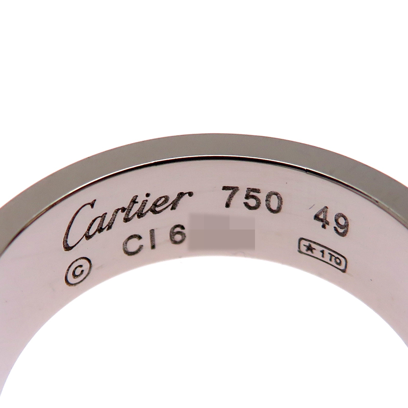 ［飯能本店］CARTIER カルティエ #49 ラブ B4084700 リング?指輪 750ホワイトゴールド 9號(hào) レディース DH86189