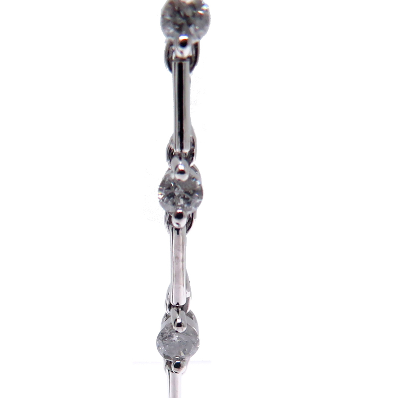 ［飯能本店］Non Brand ノンブランド 0.26ct×2 ダイヤモンド ピアス K14ホワイトゴールド レディース DH86231