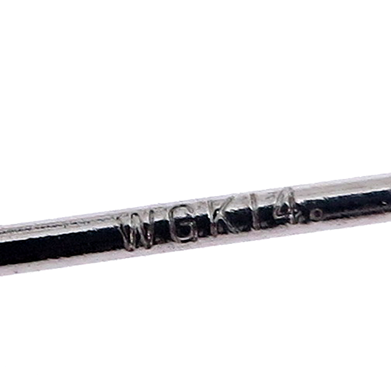 ［飯能本店］Non Brand ノンブランド 0.26ct×2 ダイヤモンド ピアス K14ホワイトゴールド レディース DH86231