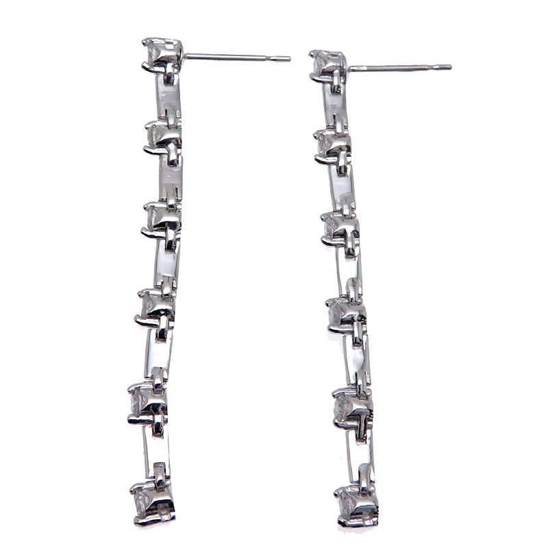 ［飯能本店］Non Brand ノンブランド 0.26ct×2 ダイヤモンド ピアス K14ホワイトゴールド レディース DH86231