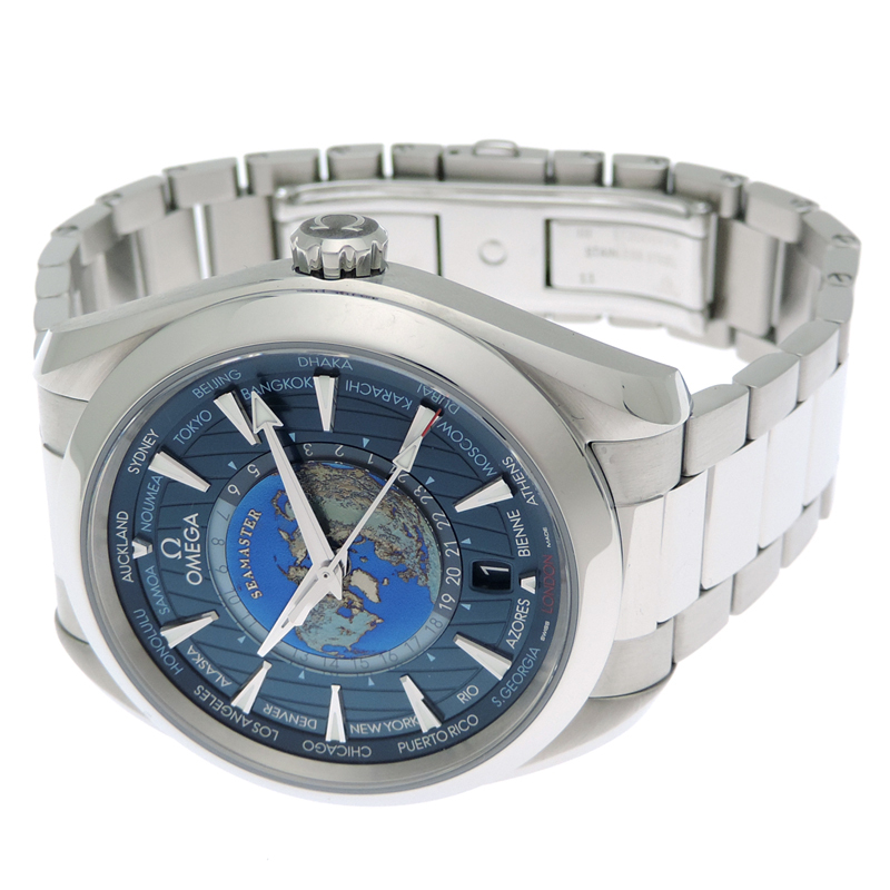 ［銀座店］OMEGA オメガ シーマスター アクアテラ 150M ワールドタイマー 2023年購入品 220.10.43.22.03.001 腕時計 メンズ DH86345