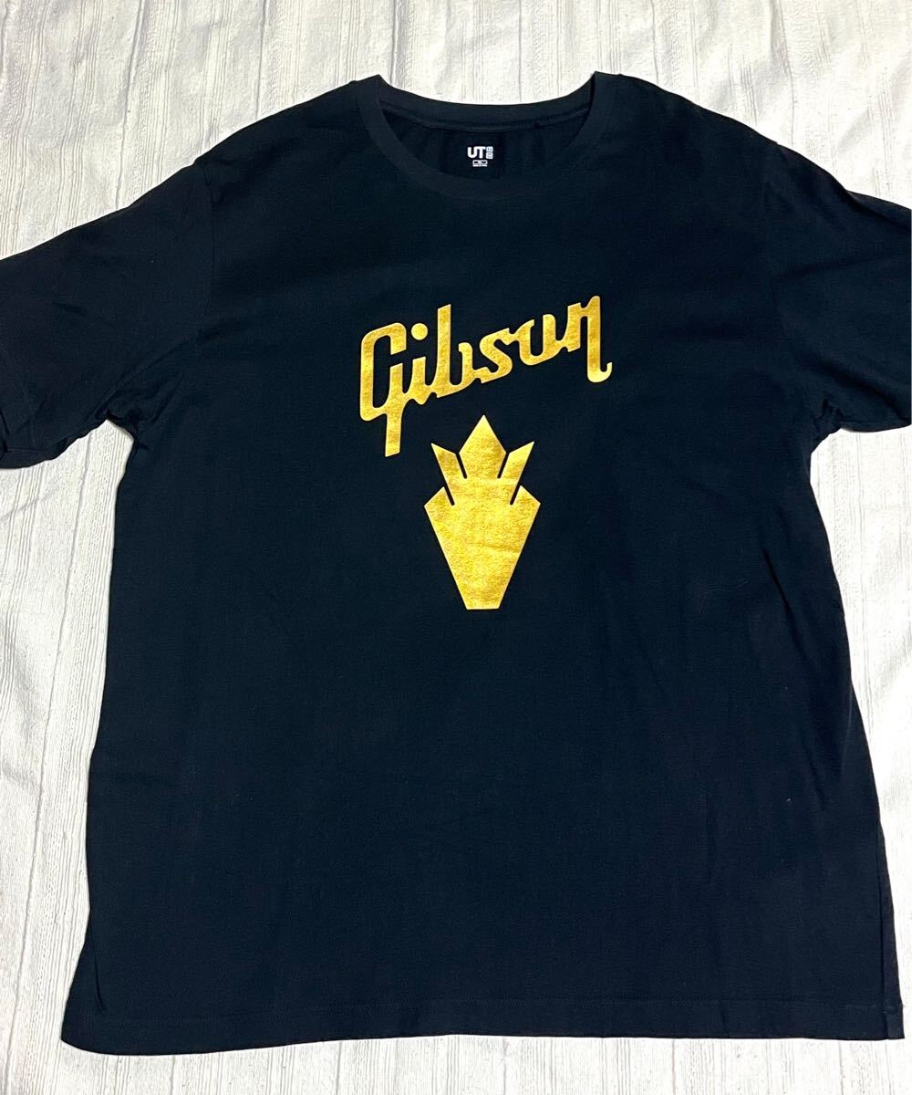 【ユニクロ】GibsonマークのUT★XLサイズ★美品