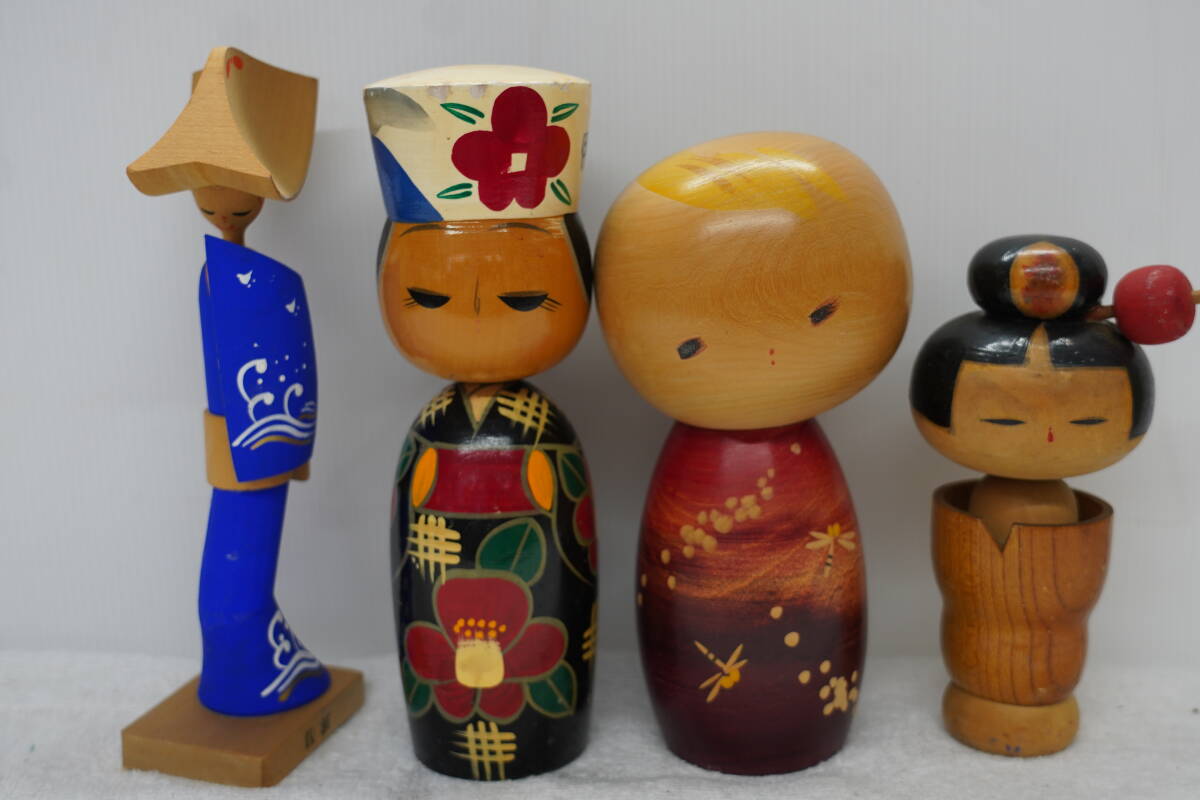 ☆昭和レトロ 伝統こけし 創作こけし おかっぱこけし 高さ約16cm