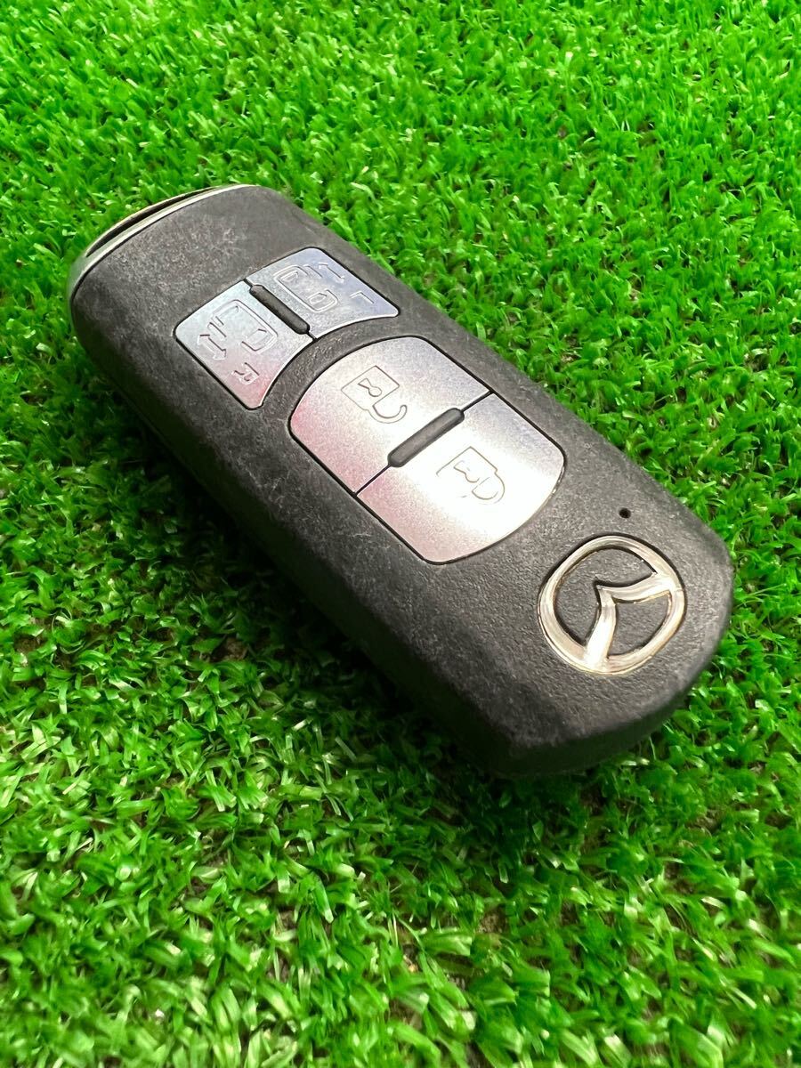 マツダ　純正　スマートキーレス　リモコン　鍵　 4ボタン　動作確認(rèn)済　赤ランプ　クリック感有　プレマシー　ビアンテ等　AM63