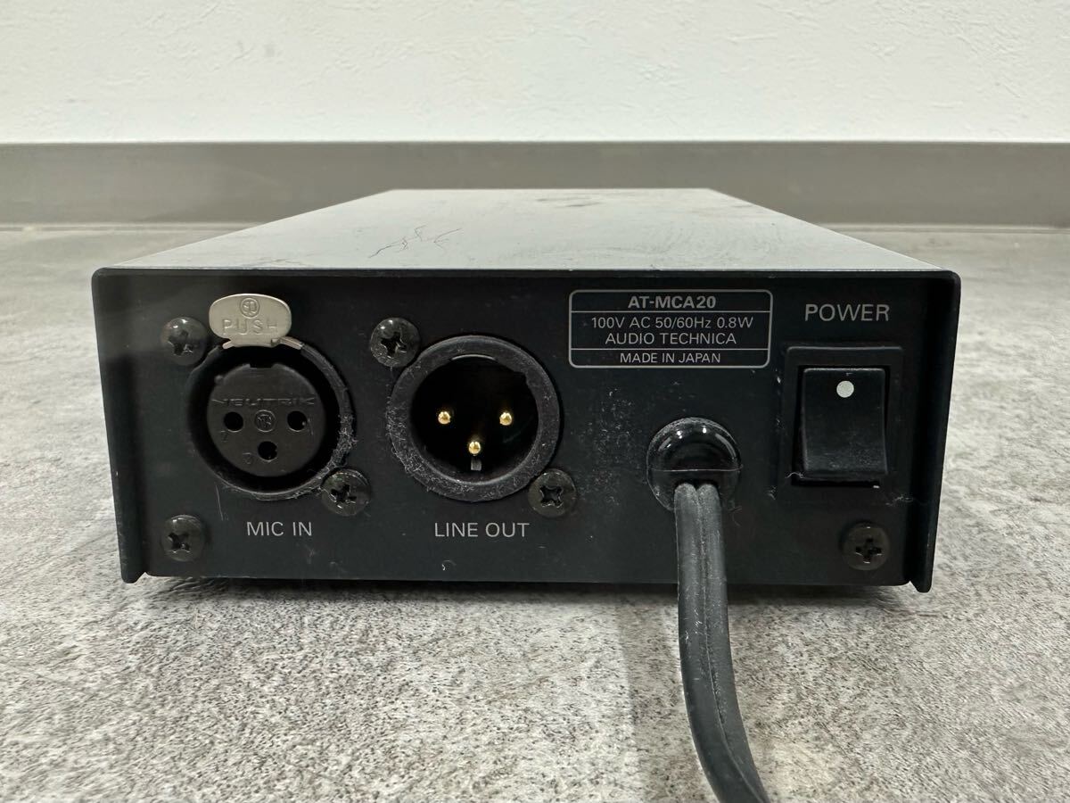 SNT244 audio-technica マイクロフォン アンプ AT-MCA20 オーディオテクニカ MADE IN JAPAN 日本製_画像3
