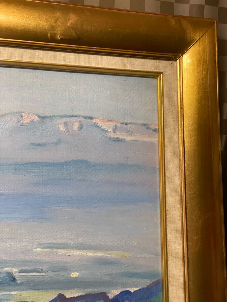 柏倉清助】画 油彩 「作品名不明」 F8号 額装 柏倉清助】画 油彩