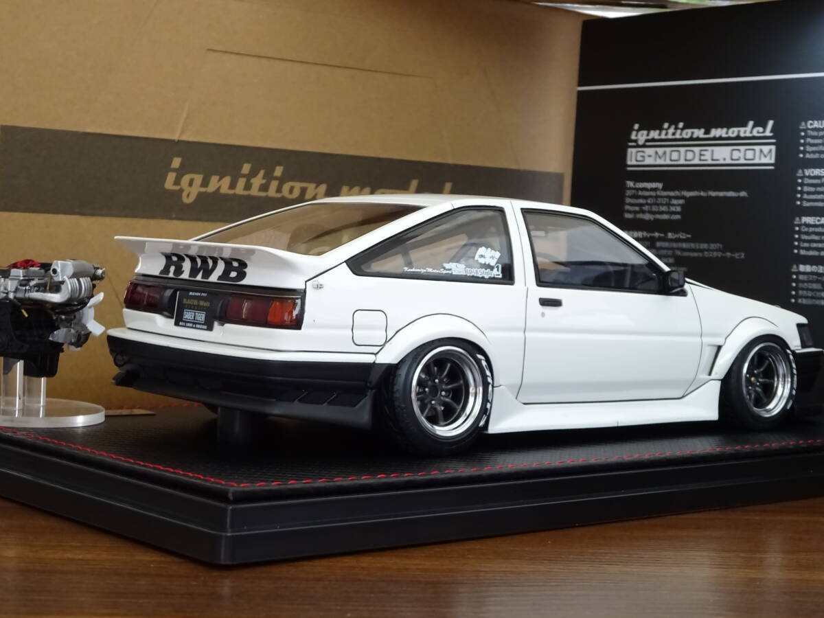☆WEB限定70台☆IG2968☆1/18 RWB AE86 White/Black With Engine ☆WEB限定70台☆IG2968☆1/18 RWB AE86 White/Black With Engine