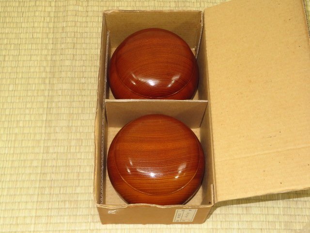 ▲欅（けやき）特大碁笥▲元箱付未使用品　（囲碁）