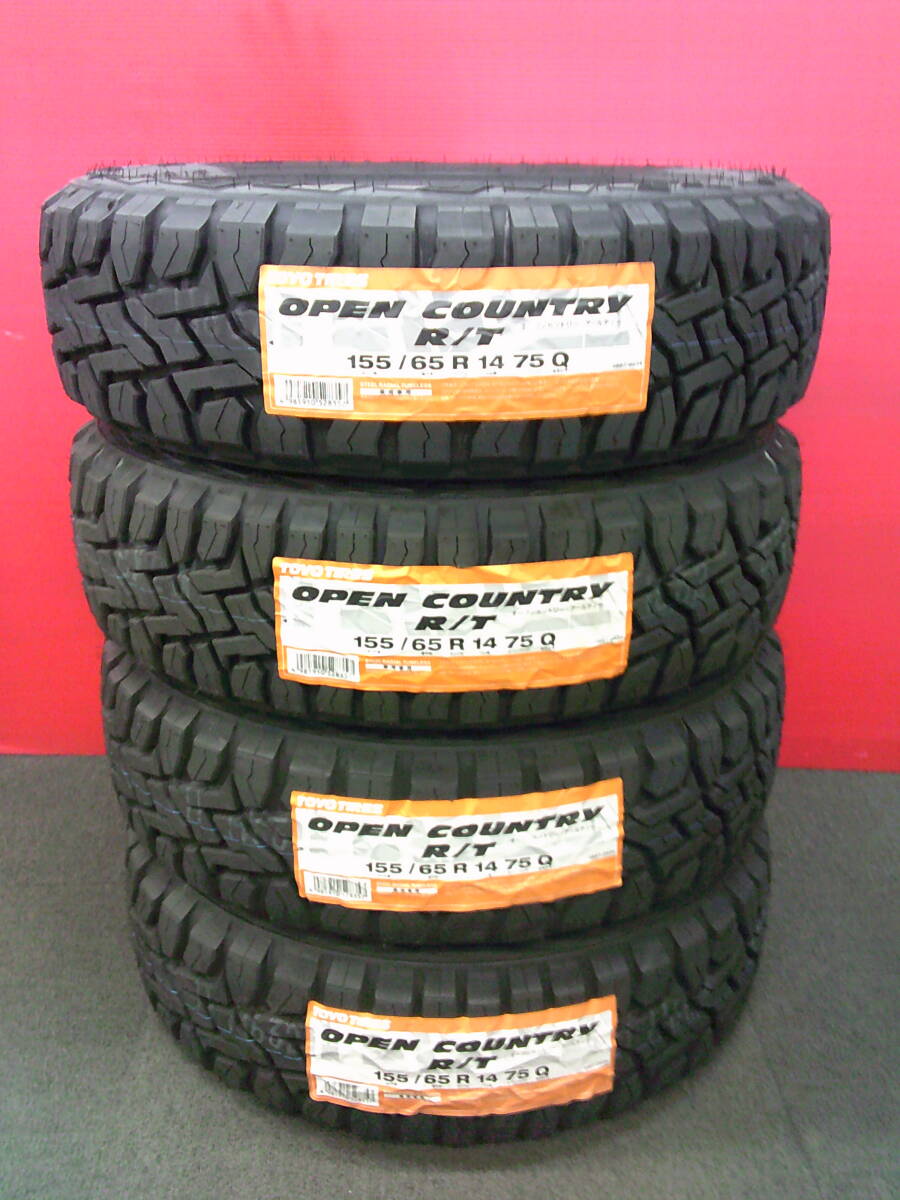 全国送料無料◎トーヨー　オープンカントリーR/T　155/65R14　4本セット　ゴツゴツタイヤ　軽自動車★G
