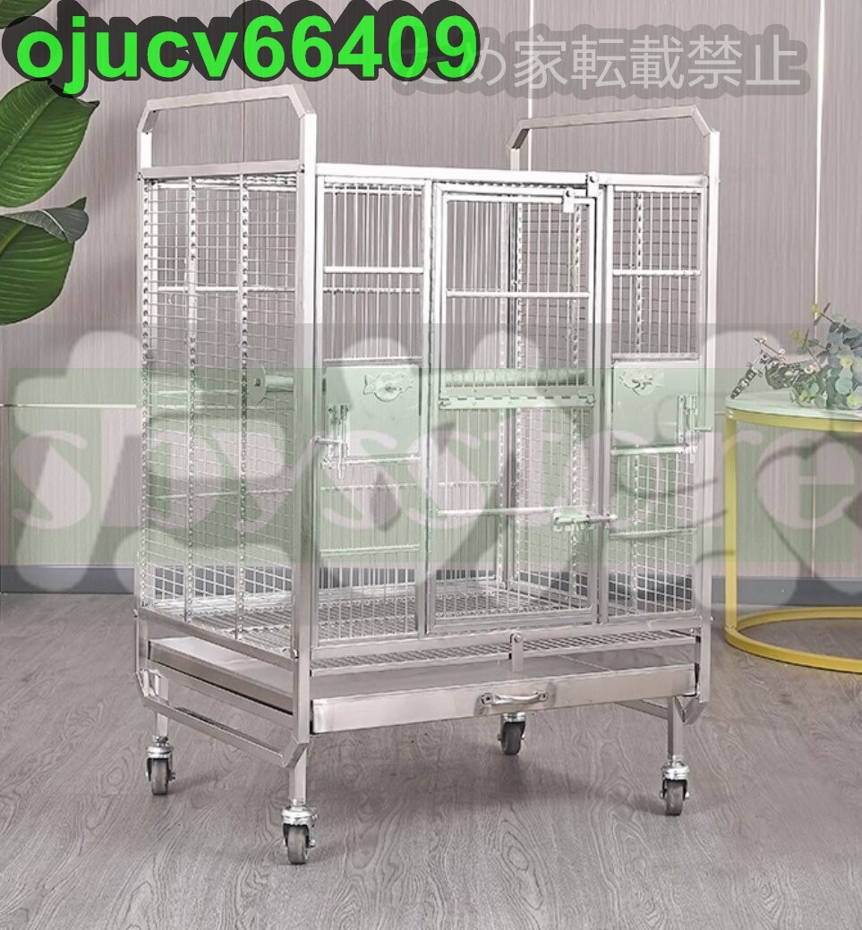  супер популярный * клетка для птиц клетка роскошный . большой попугай клетка средний двор голубь размножение клетка квадратный. 304 нержавеющая сталь сталь. клетка для птиц с роликами .59.3*49*92.5cm