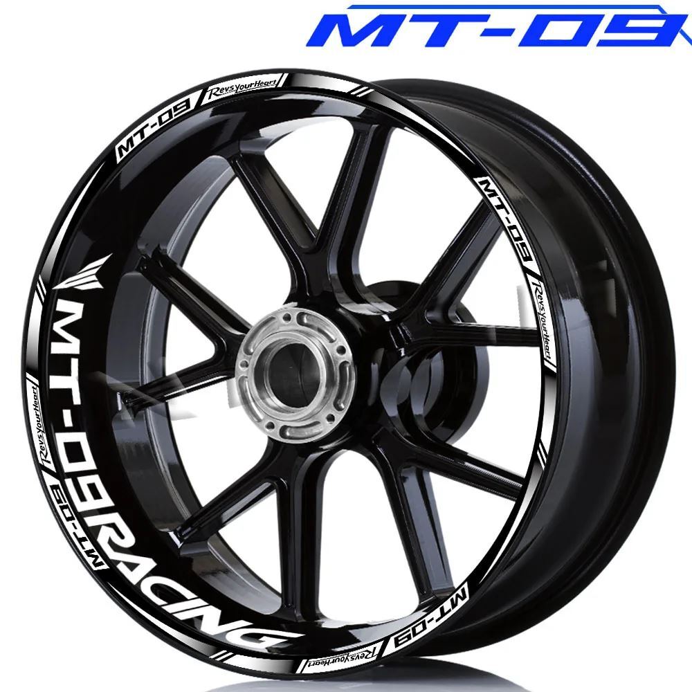 ホイールステッカーデカールリム反射ストライプテープ防水アクセサリーヤマハMT09 MT09 mt 09 mt09