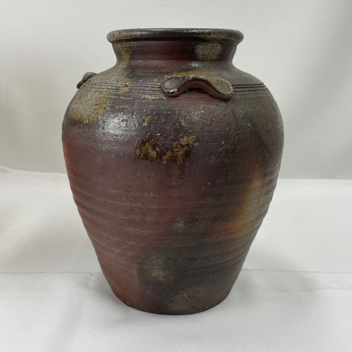 1円〜】備前焼 壺 花瓶 時代物 窯変 共箱 工芸品 陶芸 【TU00587 1円〜】備前焼 壺 花瓶 時代物 窯変 共箱 工芸品 陶芸 【TU00587