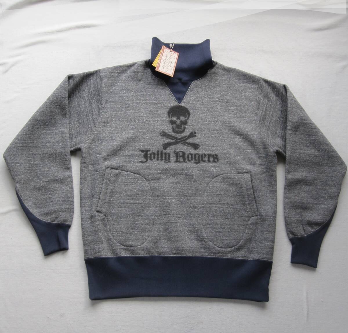 ☆新品 フリーホイーラーズ タートルネック スウェットシャツ (42) “U.S.NAVY VF-17 Jolly Rogers” / FREEWHEELERS