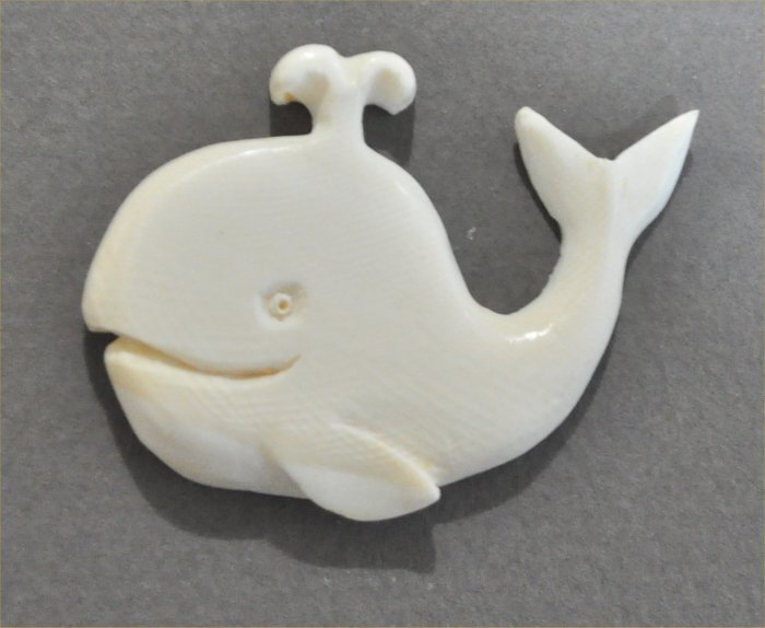 かわいいデザインの潮吹きクジラ
