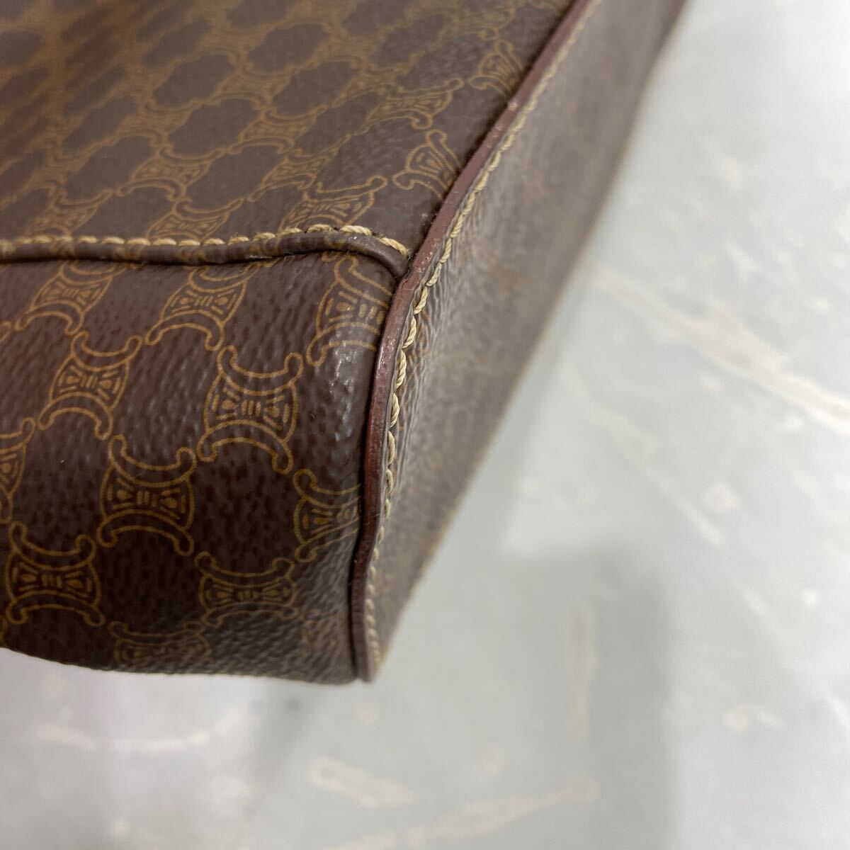 【CELINE セリーヌ】M95 RXDJ68 ハンドバッグ ポーチ バニティポーチ マカダム ブラウン 2503oki h