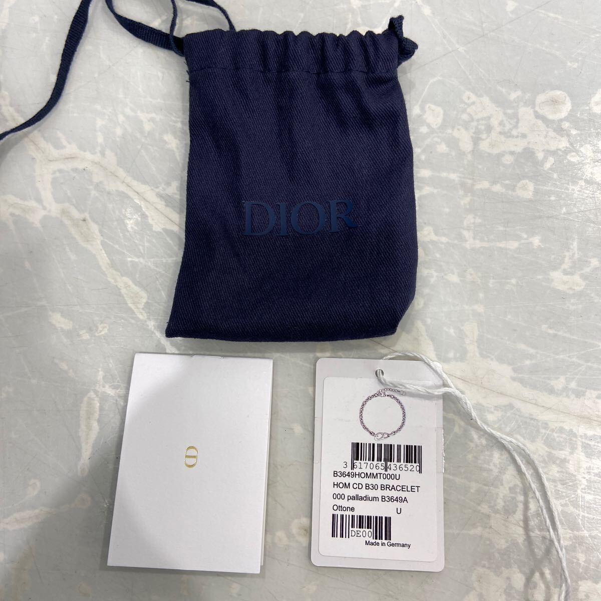 [Christian Dior Christian Dior ]B3649HOMMT CD30 цепь ссылка браслет латунь серебряный 2503oki M