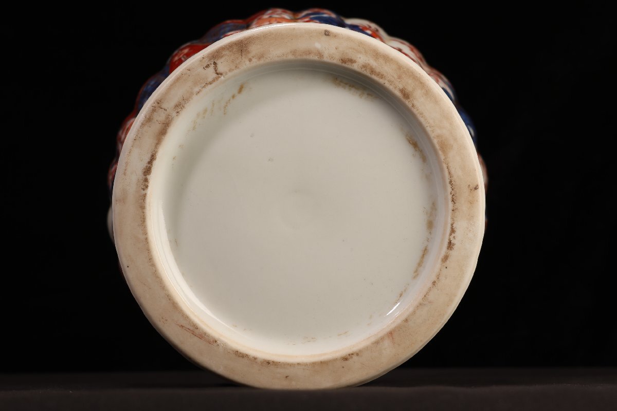 珍品堂】1円から 古伊万里 赤絵 菊絵 花瓶 沈香壺 飾物 時代物 珍品堂】1円から 古伊万里 赤絵 菊絵 花瓶 沈香壺 飾物 時代物