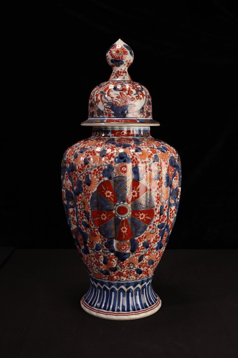 珍品堂】1円から 古伊万里 赤絵 菊絵 花瓶 沈香壺 飾物 時代物 珍品堂】1円から 古伊万里 赤絵 菊絵 花瓶 沈香壺 飾物 時代物