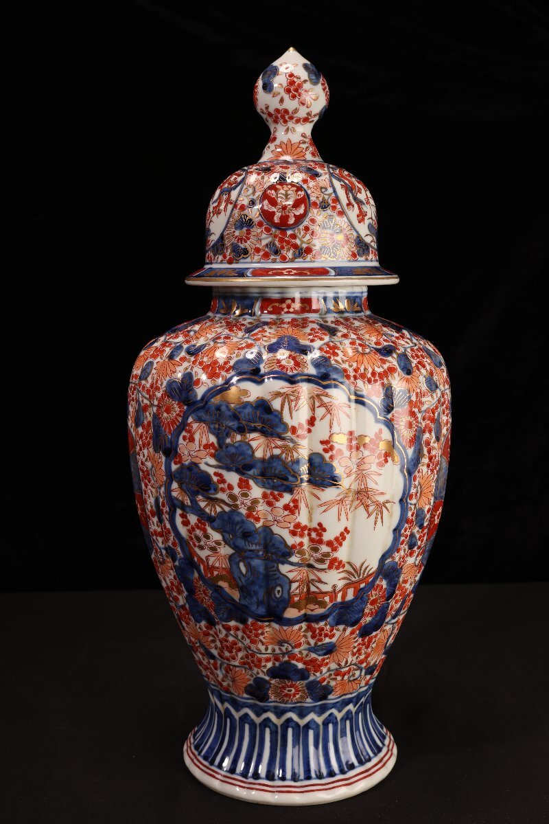 珍品堂】1円から 古伊万里 赤絵 菊絵 花瓶 沈香壺 飾物 時代物 珍品堂】1円から 古伊万里 赤絵 菊絵 花瓶 沈香壺 飾物 時代物