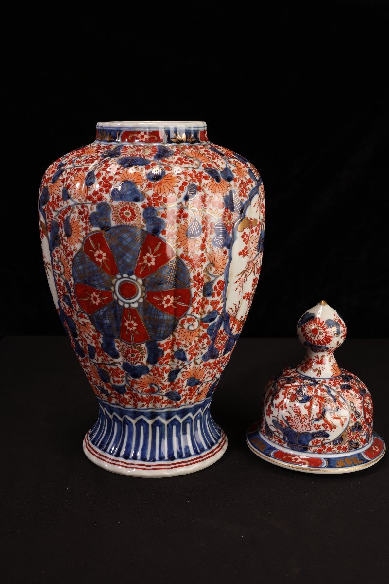 珍品堂】1円から 古伊万里 赤絵 菊絵 花瓶 沈香壺 飾物 時代物 珍品堂】1円から 古伊万里 赤絵 菊絵 花瓶 沈香壺 飾物 時代物
