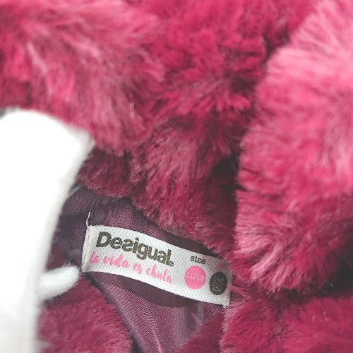 ◇ ⊇ Desigual デシグアル 花柄 ハイネック キッズ 長袖 ジャンパー サイズ146/152 レッド系 女の子 E_画像3