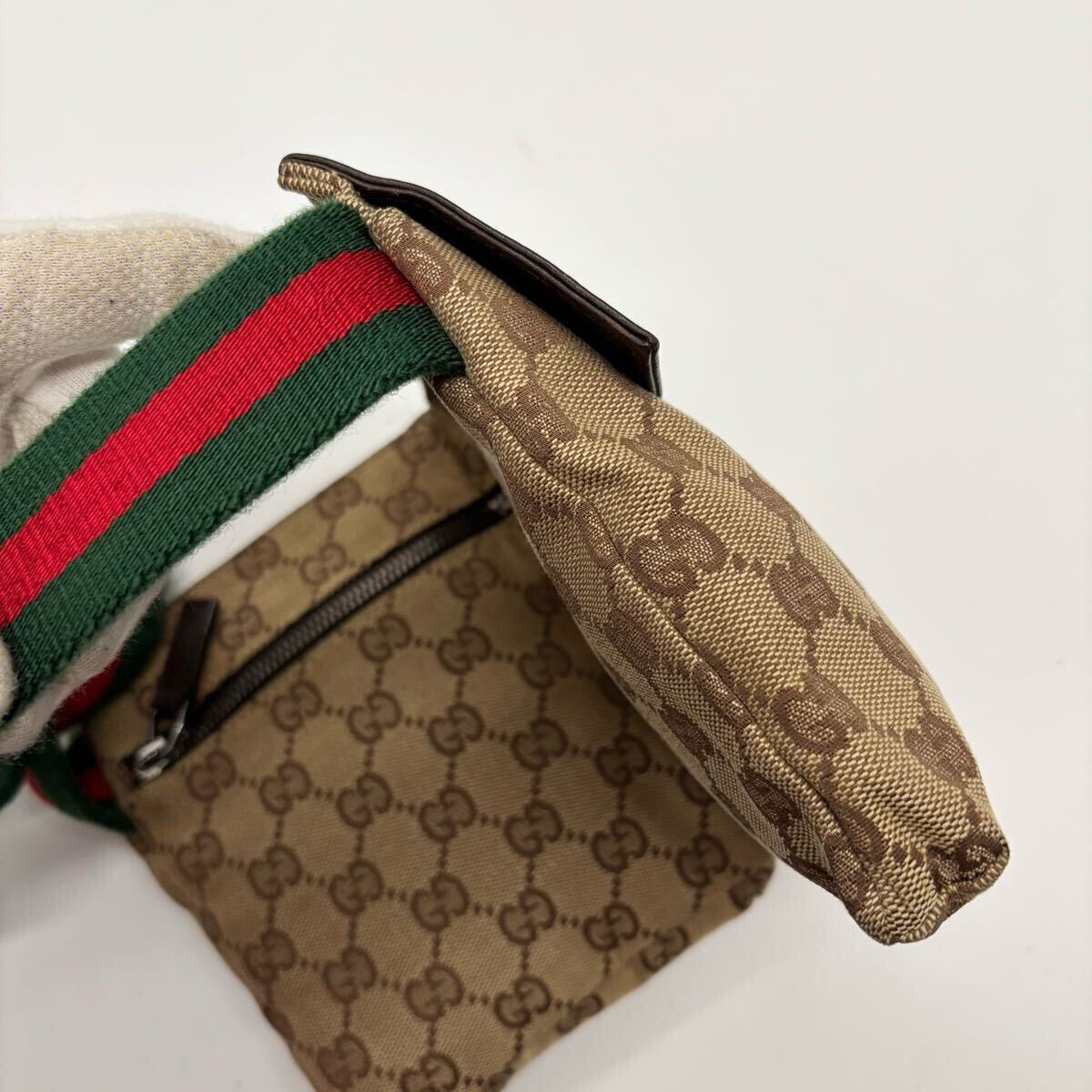 美品 GUCCI グッチ ボディバッグ ウエストポーチ シェリーライン 美品 GUCCI グッチ ボディバッグ ウエストポーチ シェリーライン