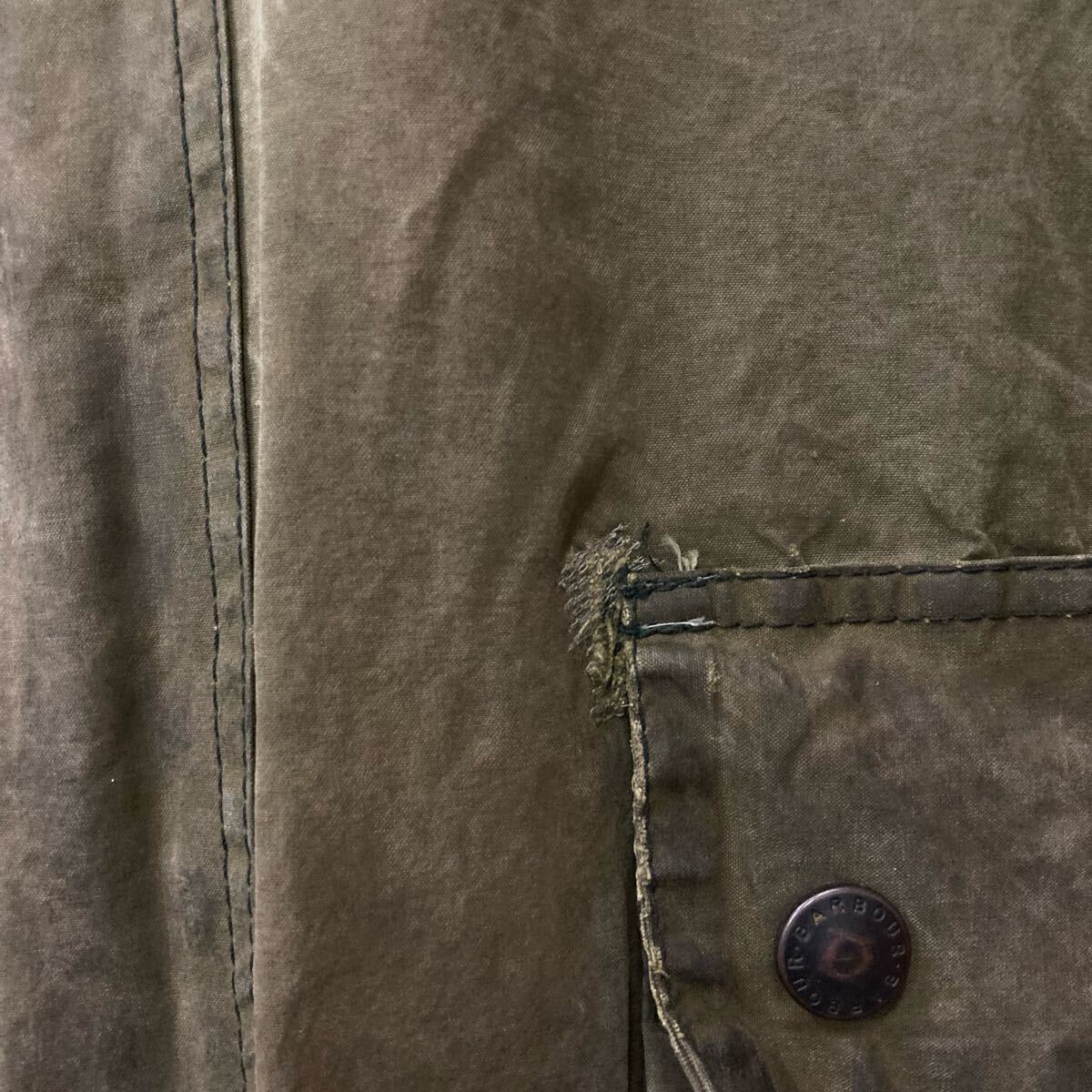 90s Barbour BEDALE オイルドジャケット イギリス製 3ワラント XL ビンテージ カーキ コットン バブアー ビデイル コーデュロイ 古着