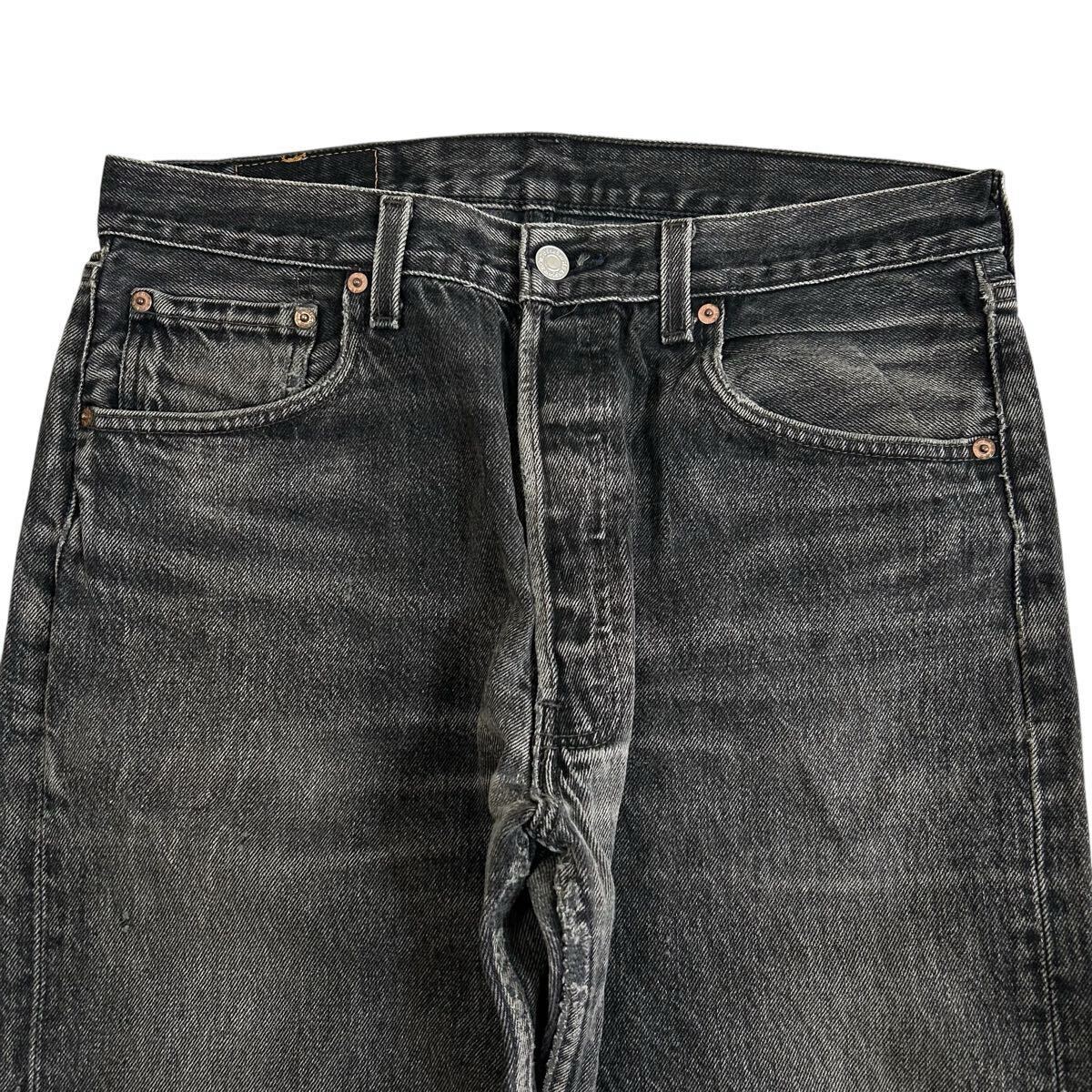 80s LEVI'S 501 ブラックデニム ハチマル 後染め サルファ