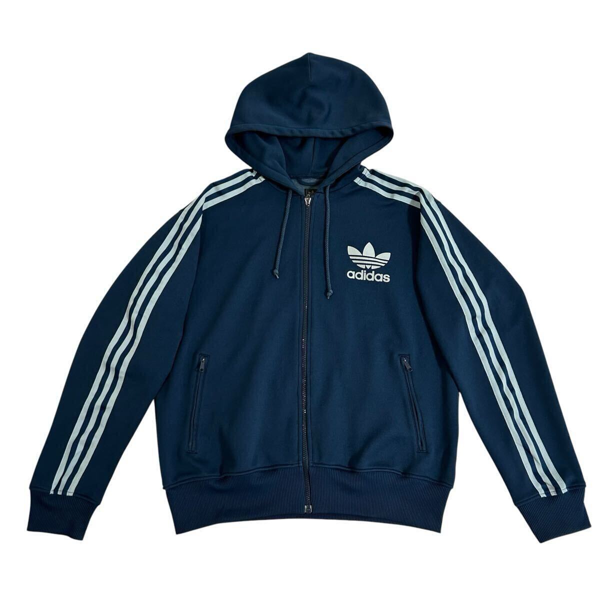 超激安 デカロゴ 00s adidas トレフォイル フルジップ パーカー アディダス