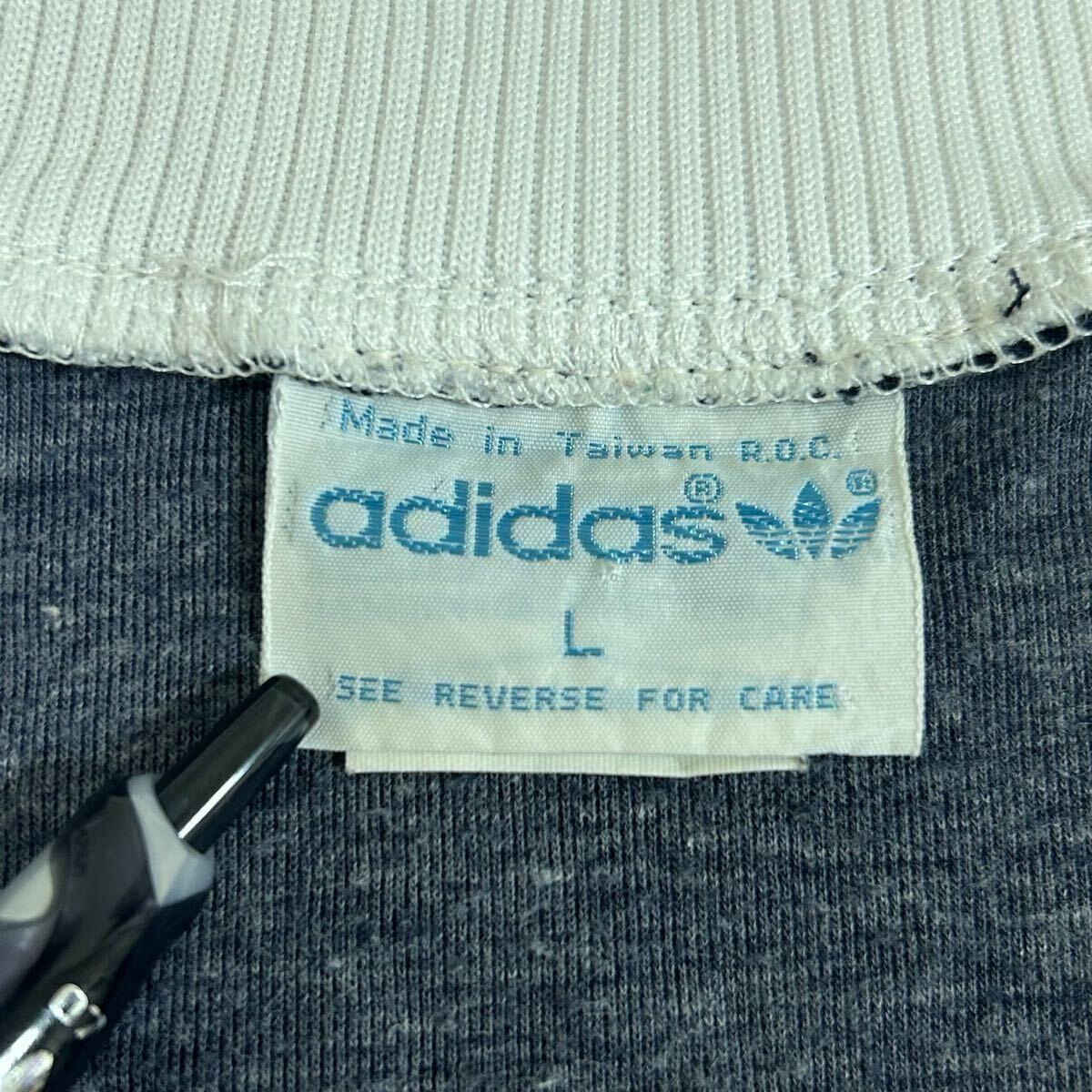 80s adidas USA 刺繍ロゴ トラックジャケット ツートン 紺 白 L 80s adidas USA 刺繍ロゴ トラックジャケット ツートン 紺 白 L