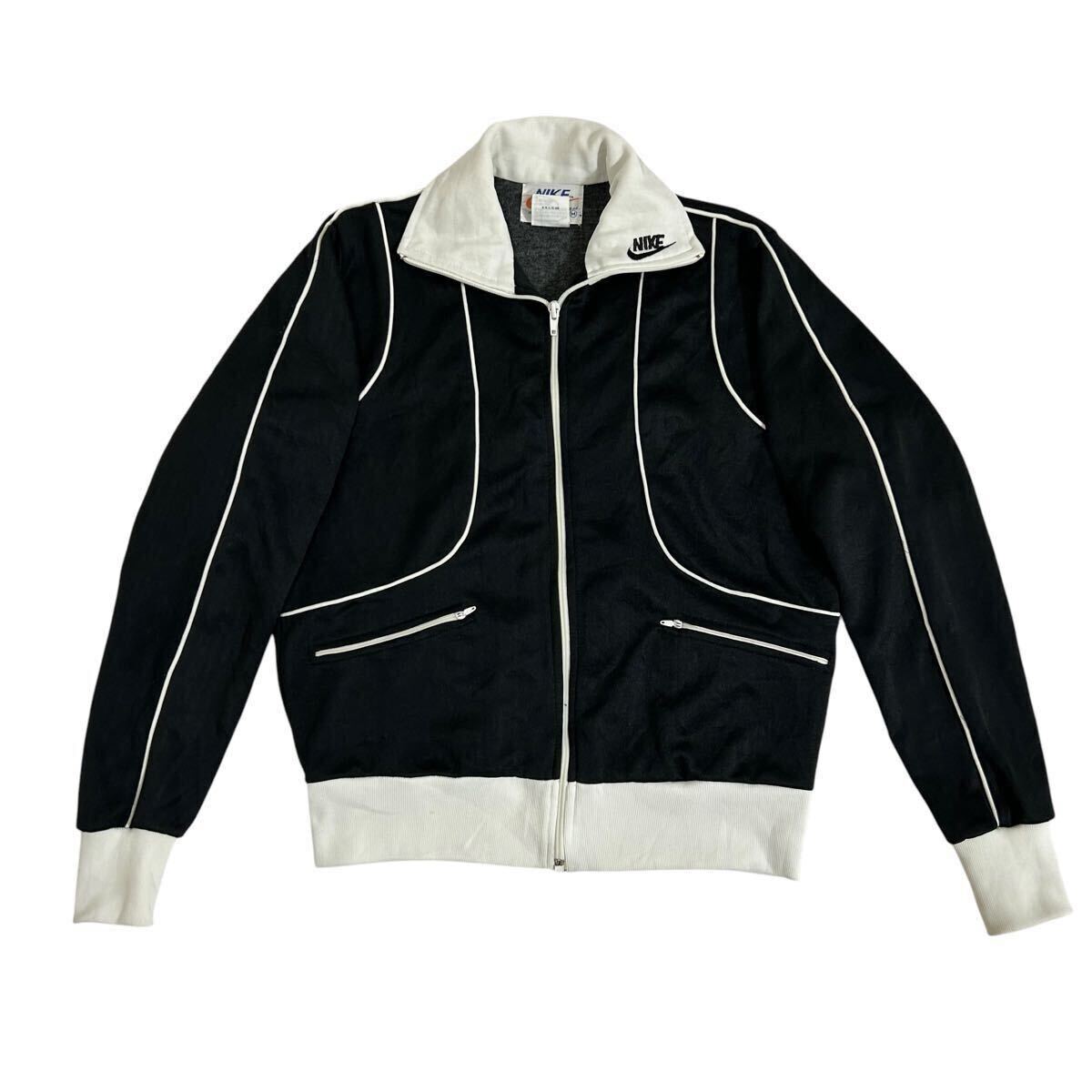 レア 黒 白 70s 80s NIKE オレンジタグ トラックジャケット M レア 黒 白 70s 80s NIKE オレンジタグ トラックジャケット M