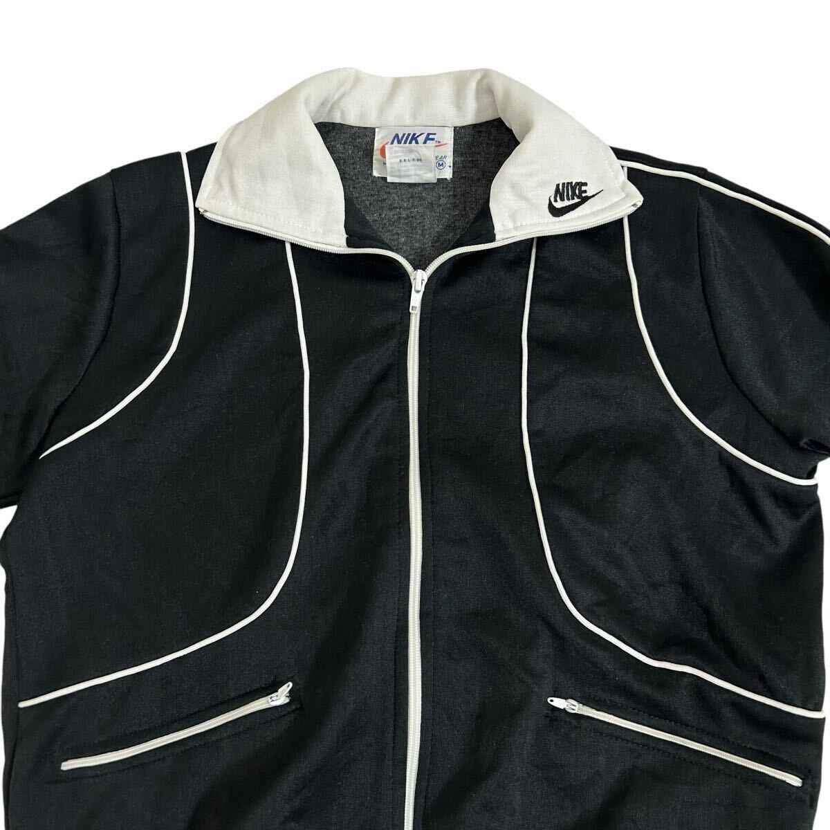 レア 黒 白 70s 80s NIKE オレンジタグ トラックジャケット M レア 黒 白 70s 80s NIKE オレンジタグ トラックジャケット M
