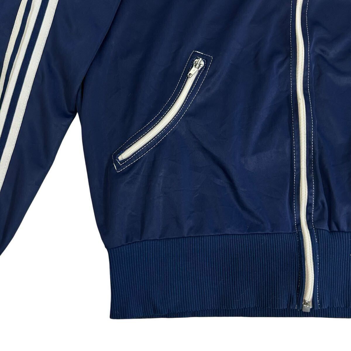 西ドイツ製 70s adidas 曲がりポケット トラックジャケット 紺 西ドイツ製 70s adidas 曲がりポケット トラックジャケット 紺