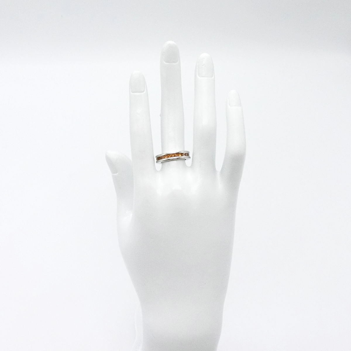 [ бесплатная доставка ] BVLGARY BVLGARI 750WG Be Zero One цитрин полный Eternity кольцо XS 9 номер * прекрасный товар *