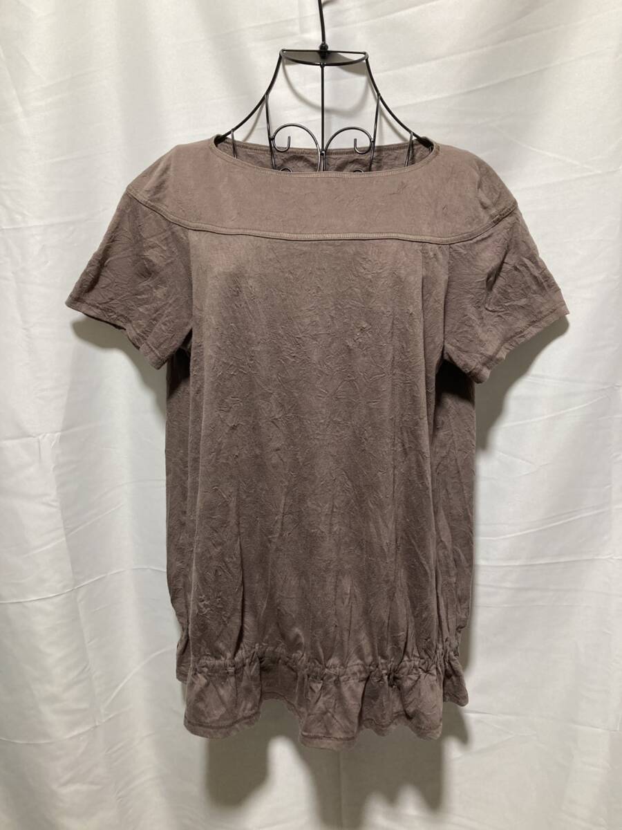 sensounico センソユニコ tb ティービートップス カットソー チュニック 古着 レディース 半袖 ブラン ３８ 夏 tb-3-144_画像1