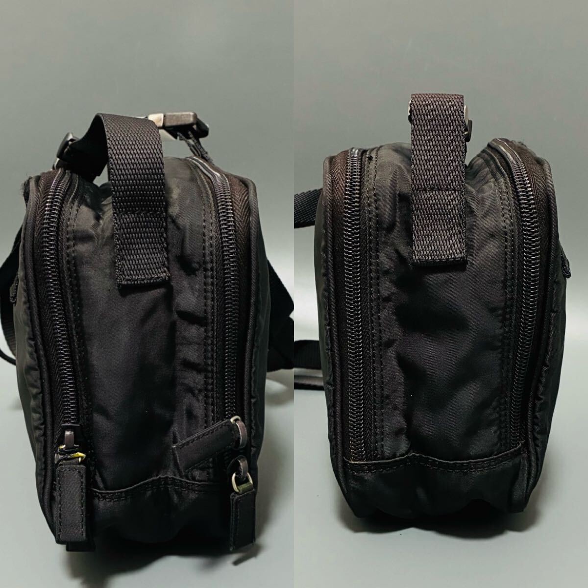 1円 PRADA プラダ 三角プレート ショルダーバッグ クロスボディ 1円 PRADA プラダ 三角プレート ショルダーバッグ クロスボディ
