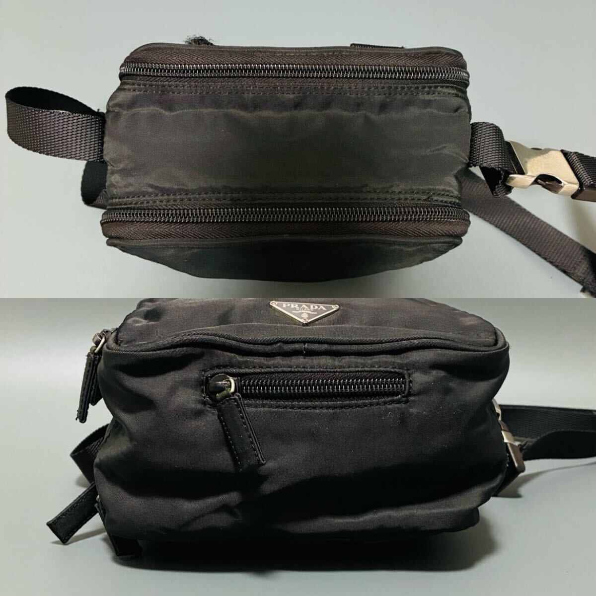 1円 PRADA プラダ 三角プレート ショルダーバッグ クロスボディ 1円 PRADA プラダ 三角プレート ショルダーバッグ クロスボディ